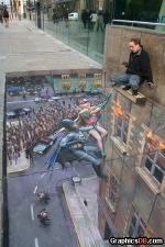 More Sidewalk Chalk Illusions